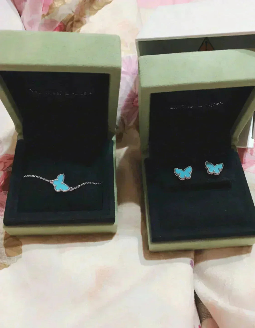 [Imperial] BUTTERFLY TURQUOISE EARRINGS SILVER