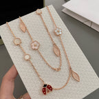 [Imperial] LUCKY SPRING 15 MOTIFS ROSE GOLD NECKLACE