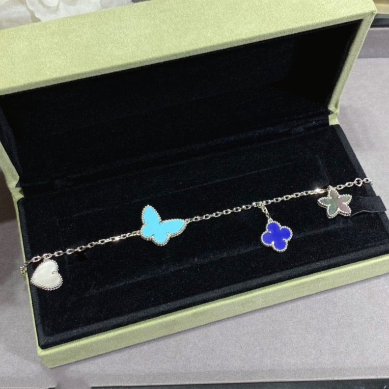 [Imperial] LUCKY SPRING SILVER BRACELET 4 MOTIF