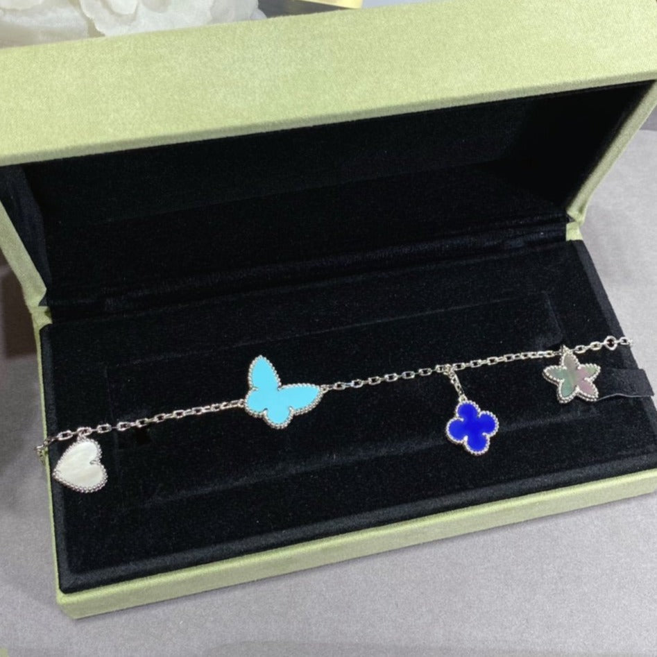 [Imperial] LUCKY SPRING SILVER BRACELET 4 MOTIF