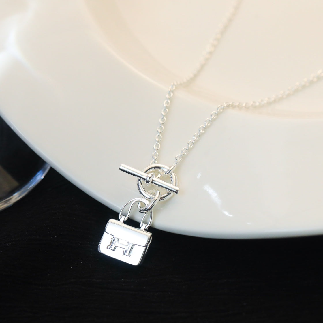 [Imperial] POP H PEDANT SILVER NECKLACE