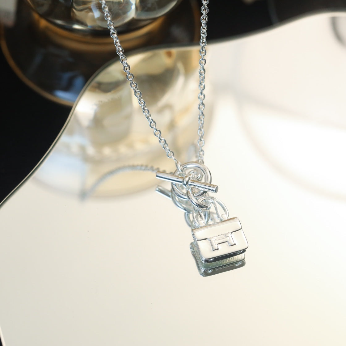 [Imperial] POP H PEDANT SILVER NECKLACE