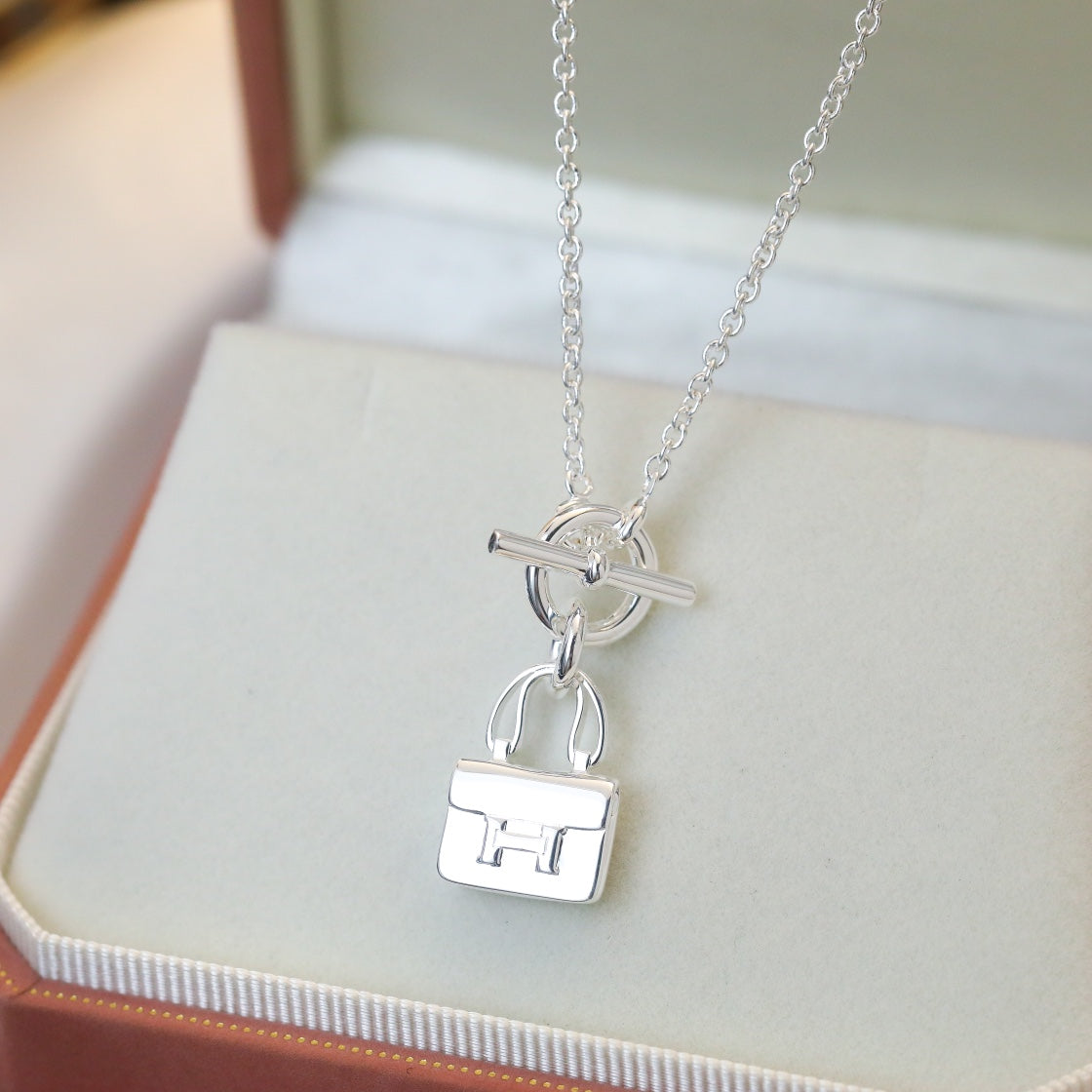 [Imperial] POP H PEDANT SILVER NECKLACE