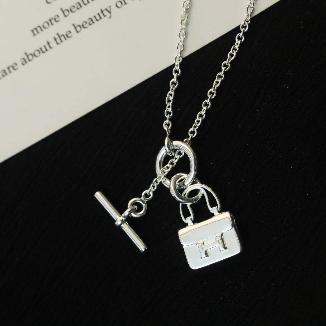 [Imperial] POP H PEDANT SILVER NECKLACE