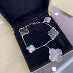 [Imperial] CLOVER 5 MOTIFS SIVLER DARK MOP BRACELET