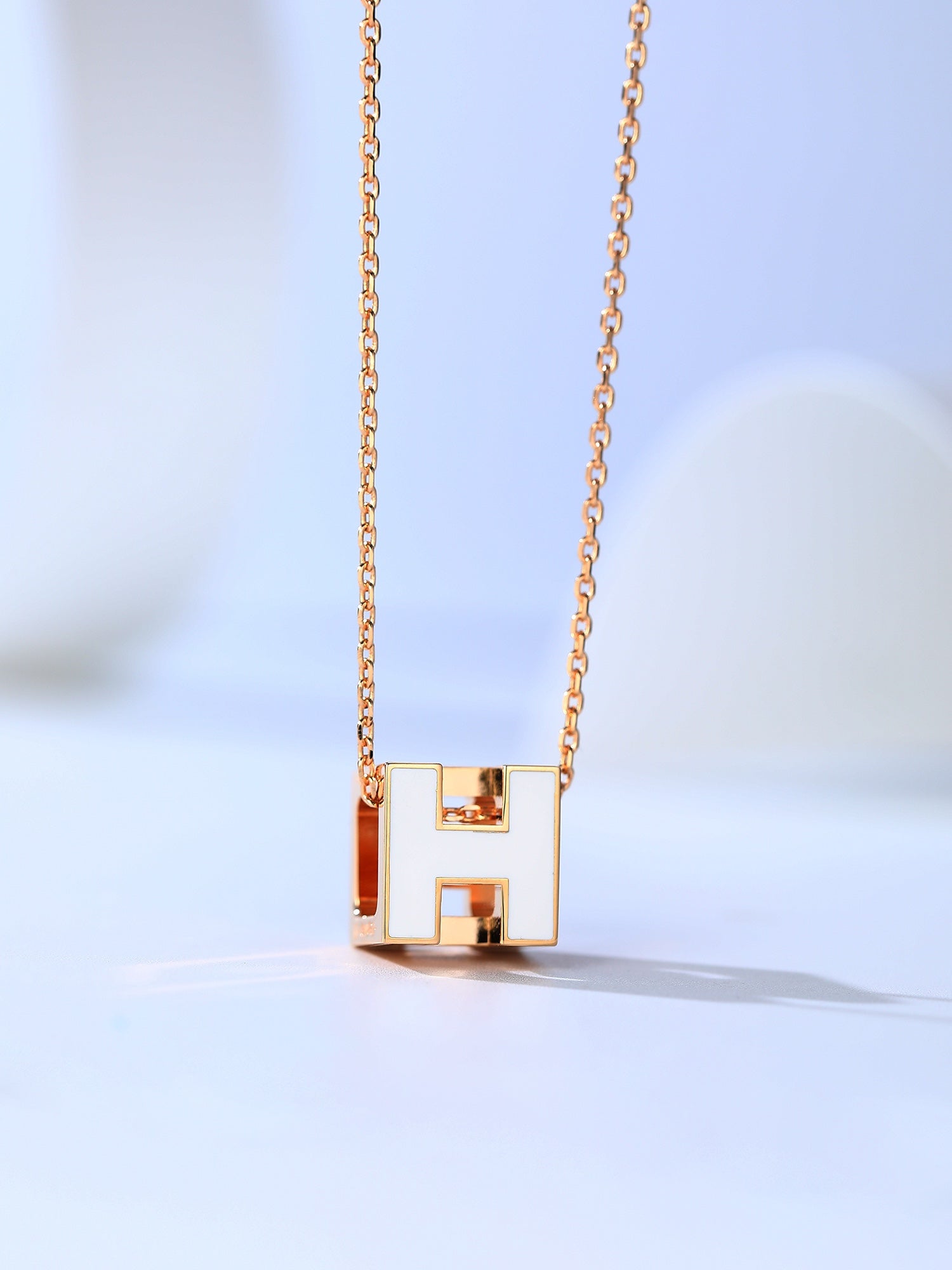 [Imperial] H CAGE PINK GOLD NECKLACE