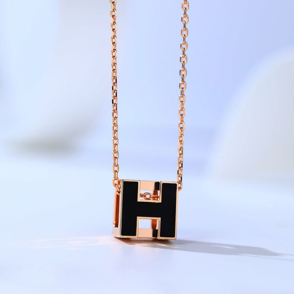 [Imperial] H CAGE PINK GOLD NECKLACE