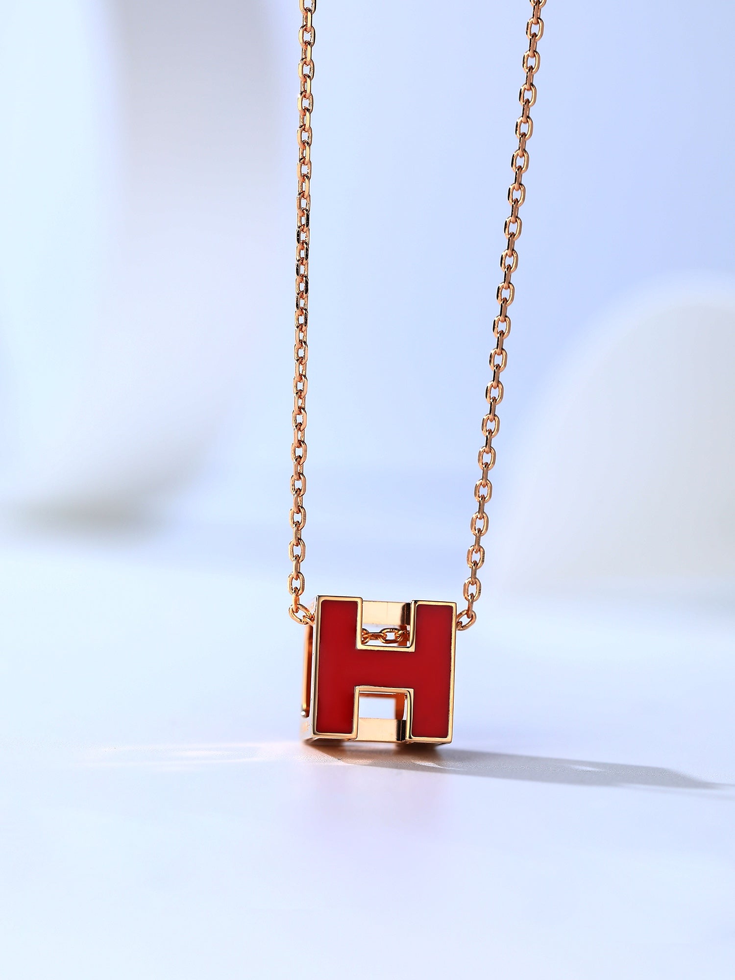 [Imperial] H CAGE PINK GOLD NECKLACE