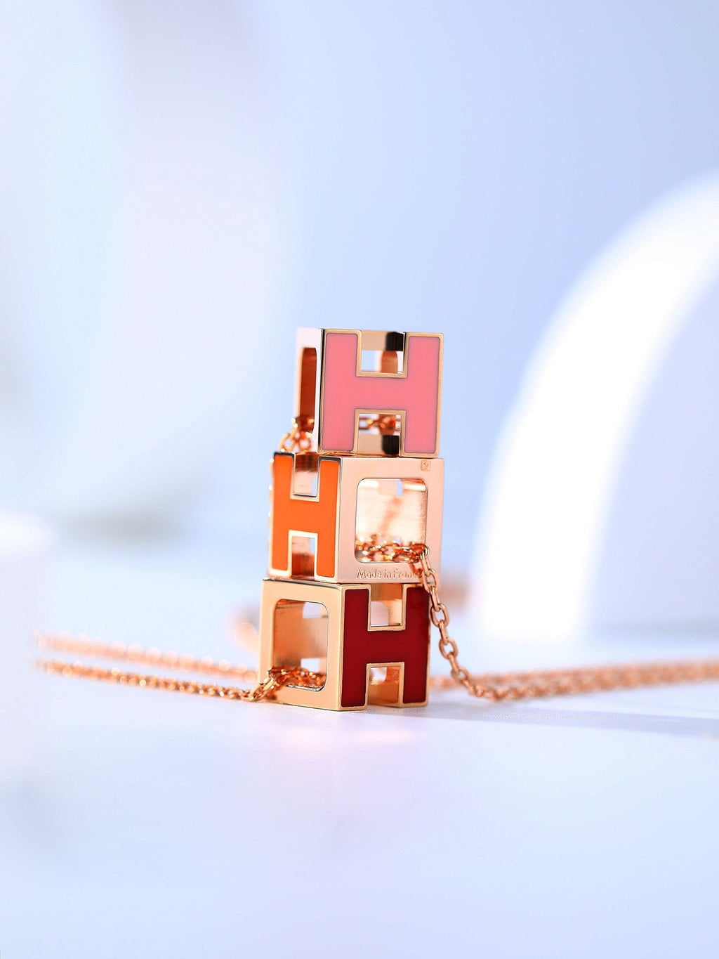 [Imperial] H CAGE PINK GOLD NECKLACE