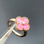 [Imperial] CLOVER RHODONITE ROSE GOLD RING