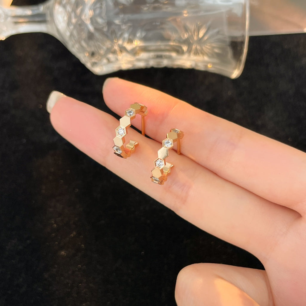 [Imperial] BEE LOVE DIAMOND HOOP EARRINGS