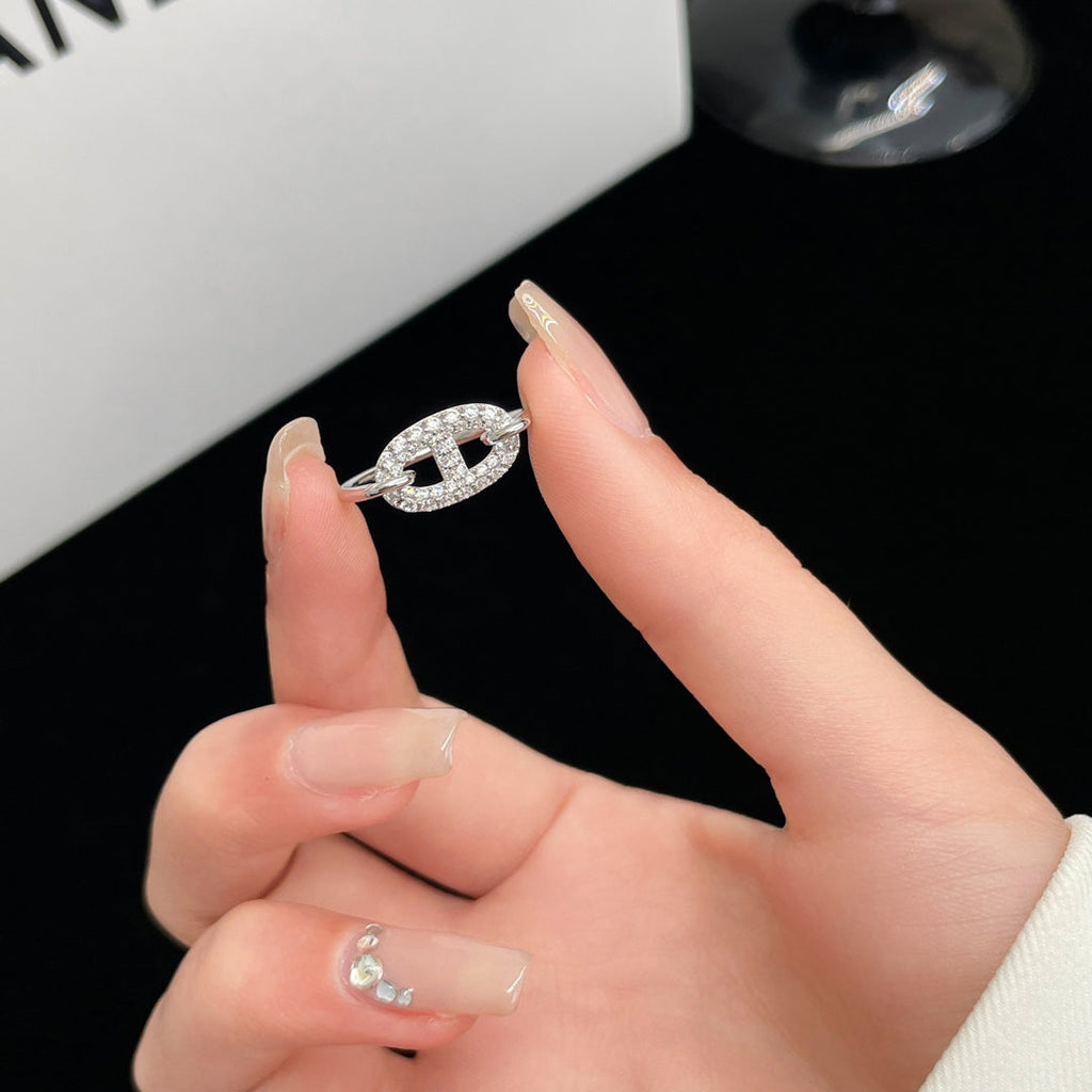 [Imperial] RONDE SMALL SILVER DIAMOND RING