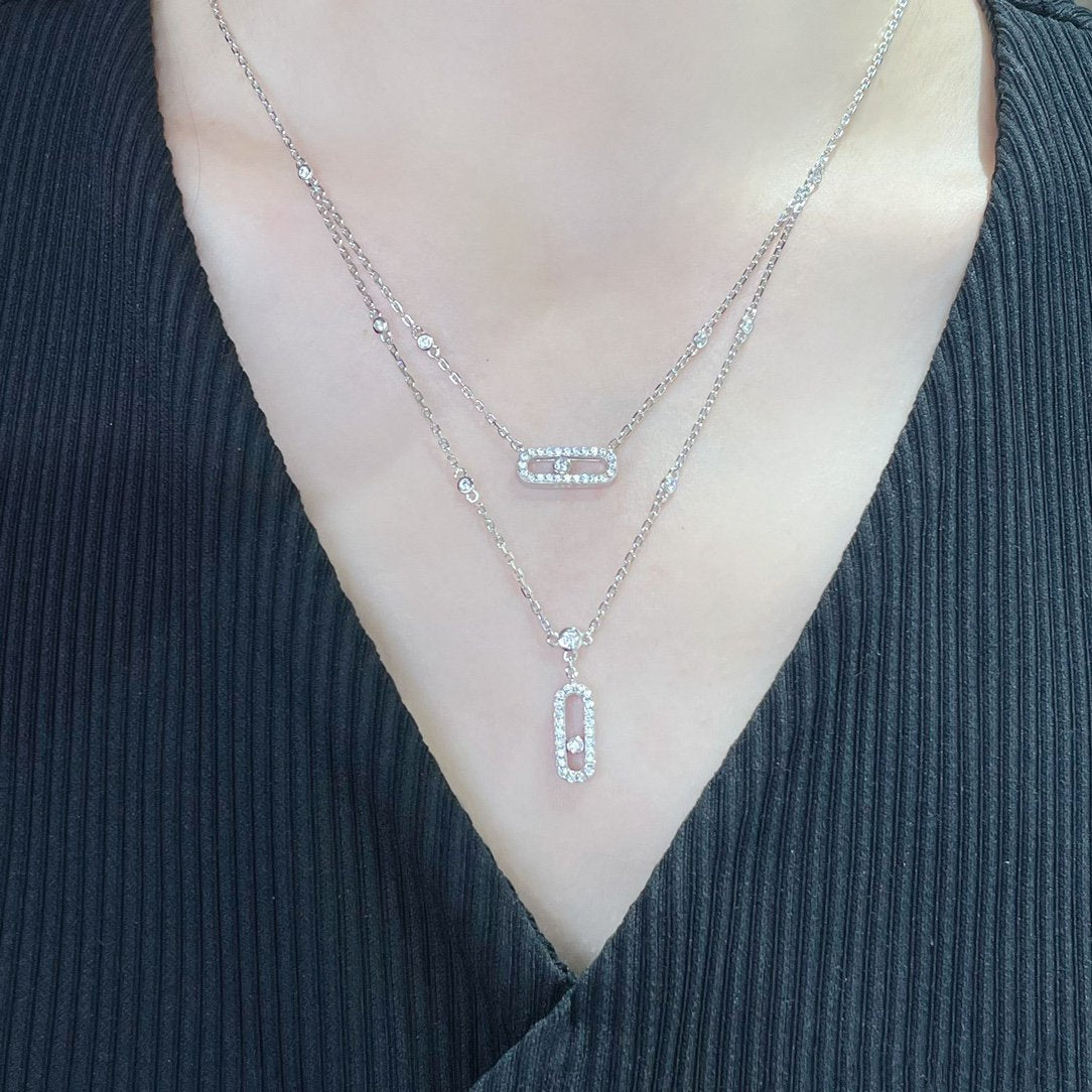 [Imperial] MOVE 2 ROW DIAMOND NECKLACE