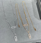 [Imperial] MOVE 2 ROW DIAMOND NECKLACE