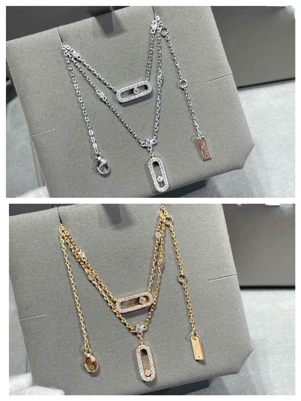 [Imperial] MOVE 2 ROW DIAMOND NECKLACE