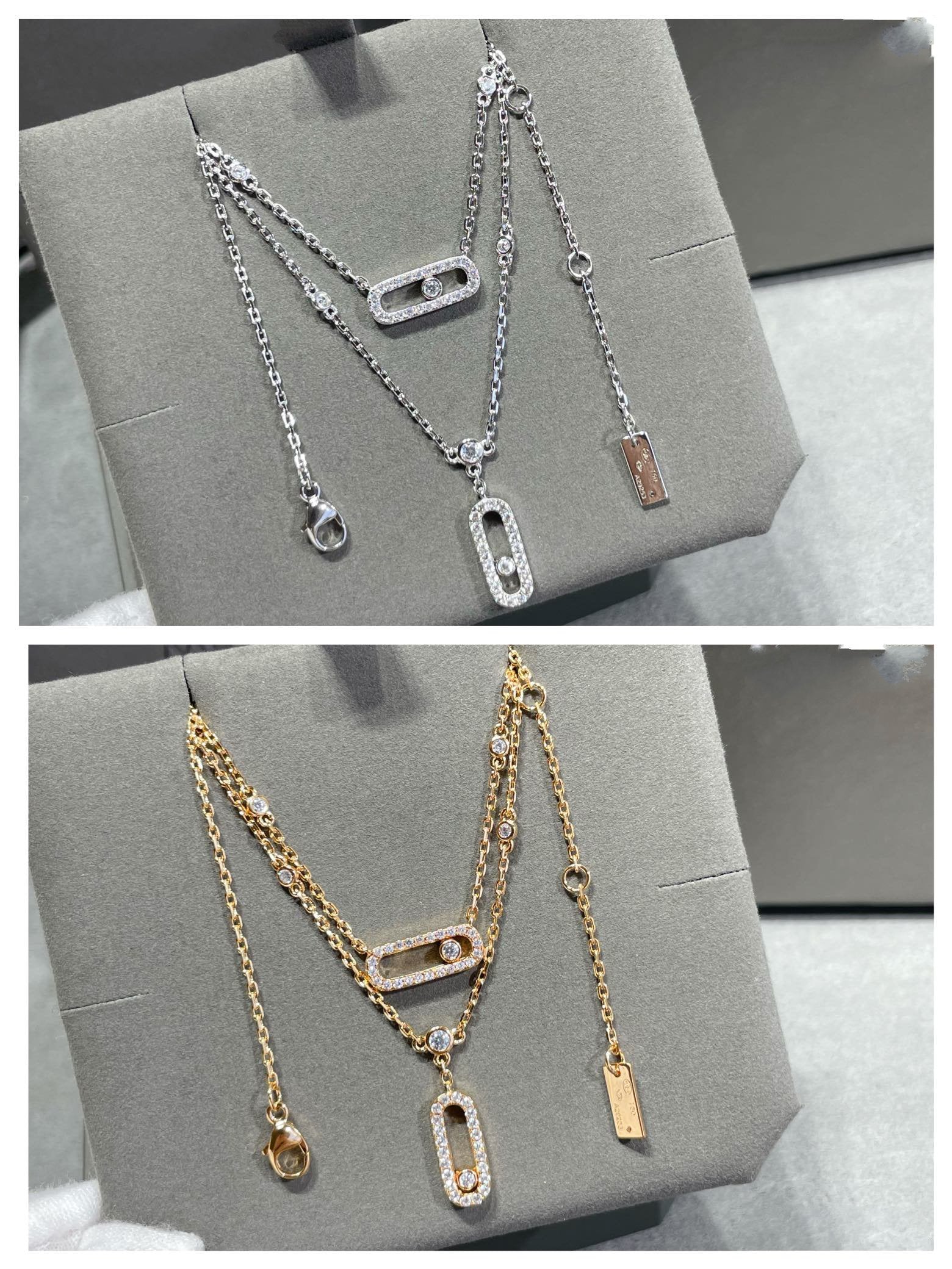 [Imperial] MOVE 2 ROW DIAMOND NECKLACE