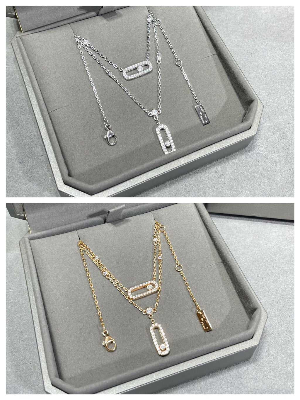 [Imperial] MOVE 2 ROW DIAMOND NECKLACE