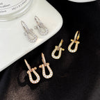 [Imperial] FORCE 10 FULL DIAMOND DROP EARRINGS MEDIUM MODEL