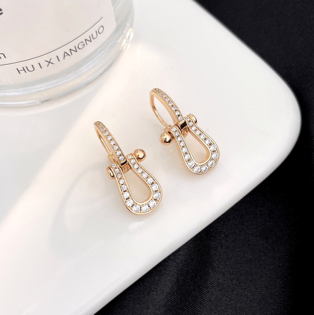 [Imperial] FORCE 10 FULL DIAMOND DROP EARRINGS MEDIUM MODEL