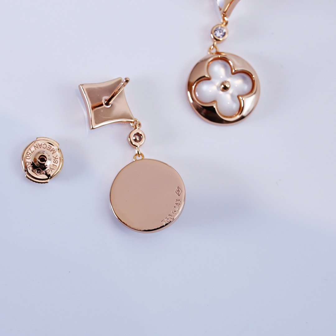[Imperial] STAR AND SUN PINK GOLD MOP DROP EARRINGS