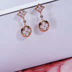 [Imperial] STAR AND SUN PINK GOLD MOP DROP EARRINGS