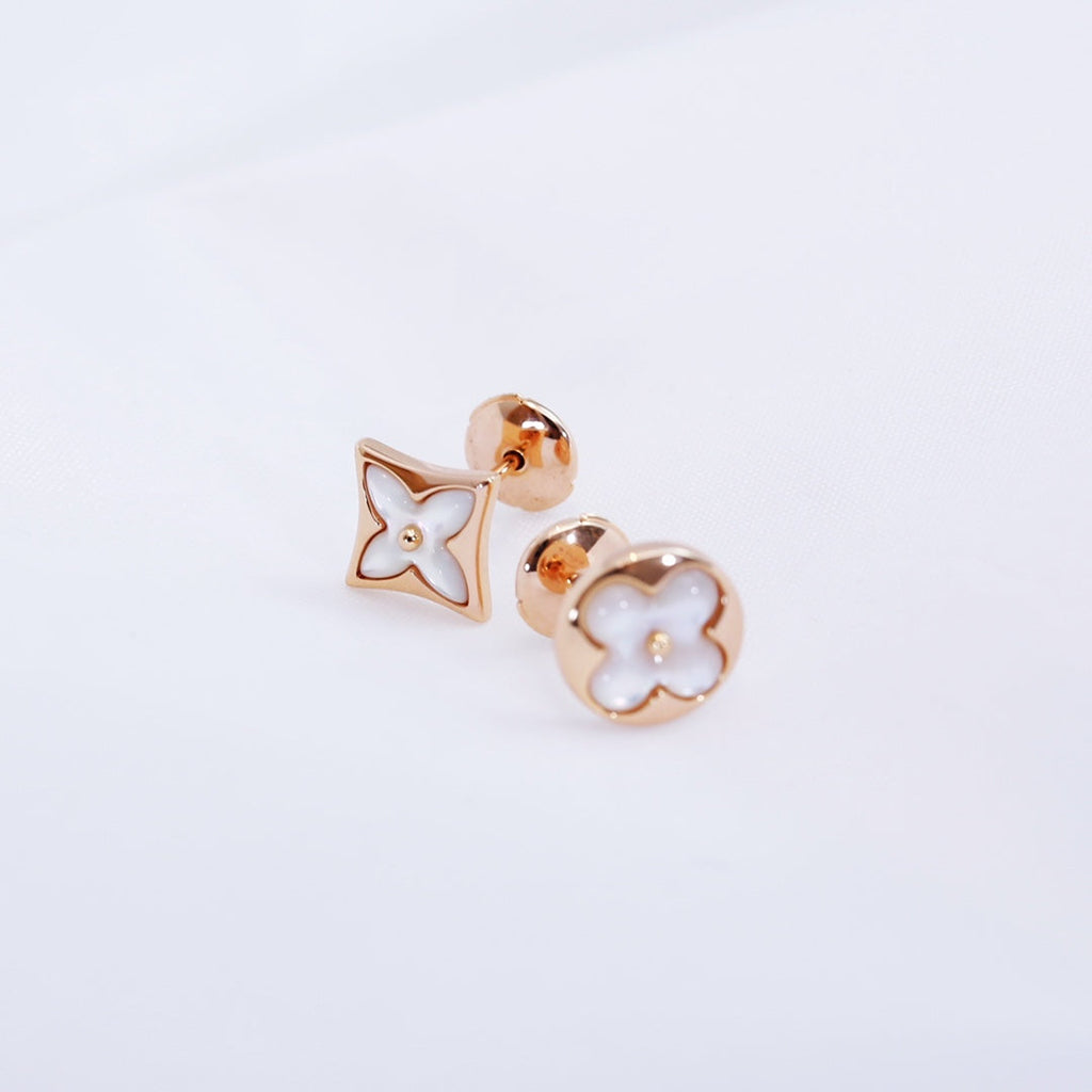 [Imperial] STAR AND SUN PINK GOLD MOP STUD EARRINGS