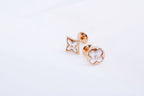 [Imperial] STAR AND SUN PINK GOLD MOP STUD EARRINGS