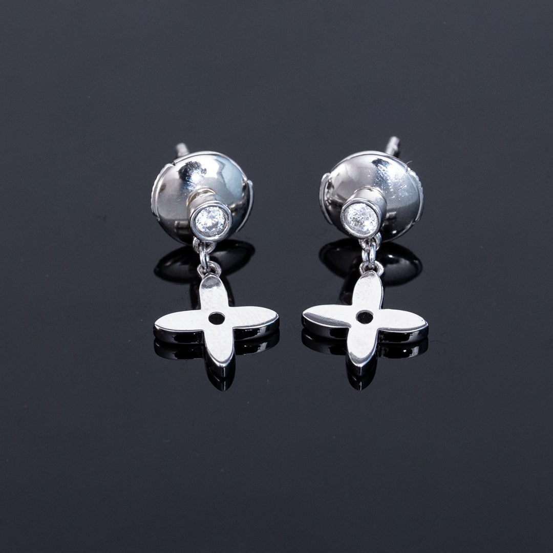 [Imperial] VIDYLLE SILVER DIAMOND MINI DROP EARRINGS