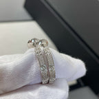 [Imperial] LOVE DIAMOND SILVER HOOP EARRINGS