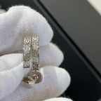 [Imperial] LOVE DIAMOND SILVER HOOP EARRINGS