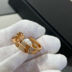 [Imperial] LOVE DIAMOND PINK GOLD HOOP EARRINGS