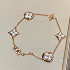 [Imperial] STAR AND SUN 5 MOTIF MOP PINK GOLD BRACELET