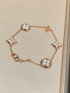 [Imperial] STAR AND SUN 5 MOTIF MOP PINK GOLD BRACELET