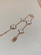 [Imperial] STAR AND SUN 5 MOTIF MOP PINK GOLD BRACELET
