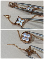 [Imperial] STAR AND SUN 5 MOTIF MOP PINK GOLD BRACELET