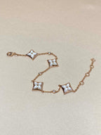 [Imperial] STAR 4 MOTIF MOP DIAMOND PINK GOLD BRACELET