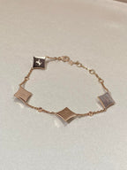 [Imperial] STAR 4 MOTIF MOP DIAMOND PINK GOLD BRACELET