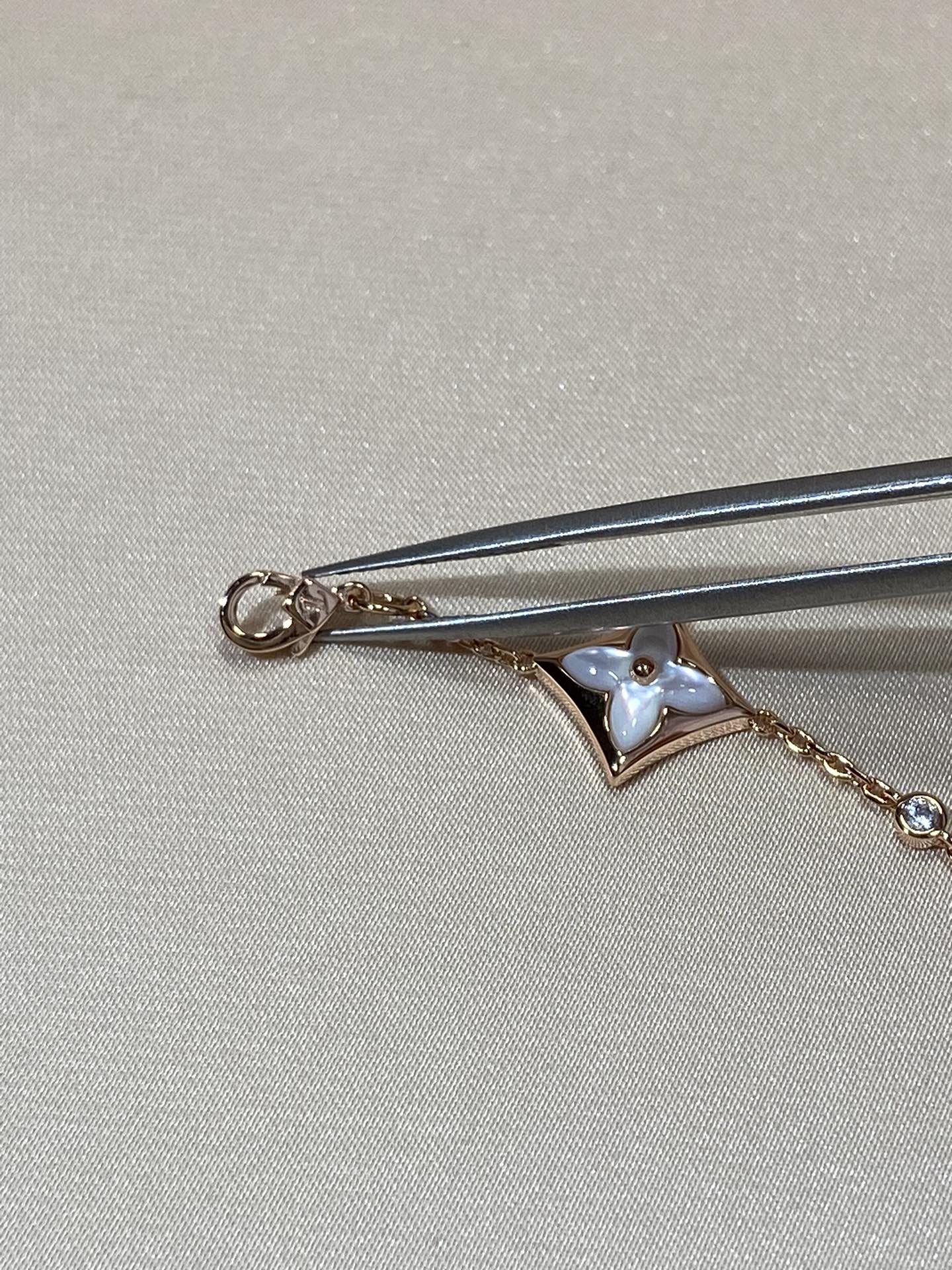 [Imperial] STAR 4 MOTIF MOP DIAMOND PINK GOLD BRACELET