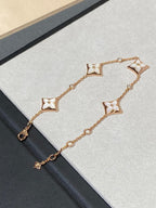 [Imperial] STAR 4 MOTIF MOP DIAMOND PINK GOLD BRACELET