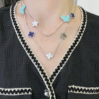 [Imperial] LUCKY CLOVER SILVER 11 MOTIF NECKLACE