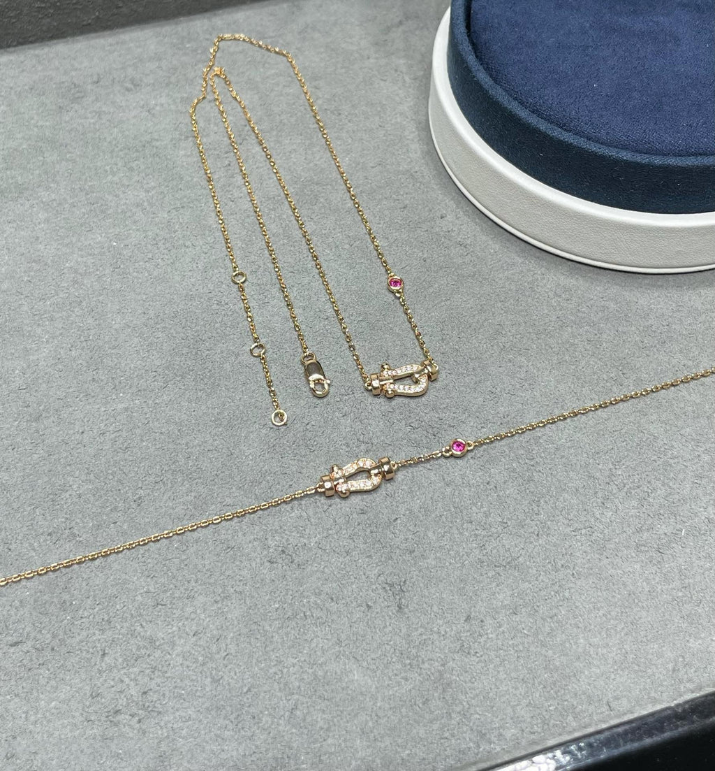 [Imperial] FORCE 10 DIAMOND PINK GOLD NECKLACE
