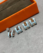 [Imperial] POP H SKY BLUE STUD EARRINGS