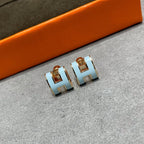 [Imperial] POP H SKY BLUE STUD EARRINGS