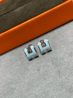 [Imperial] POP H SKY BLUE STUD EARRINGS