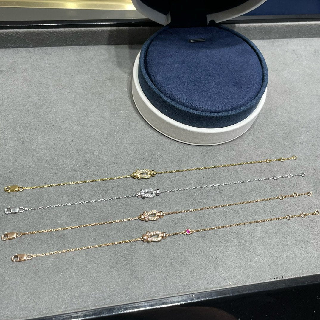 [Imperial] FORCE 10 DIAMOND CHAIN LINK PINK GOLD BRACELET
