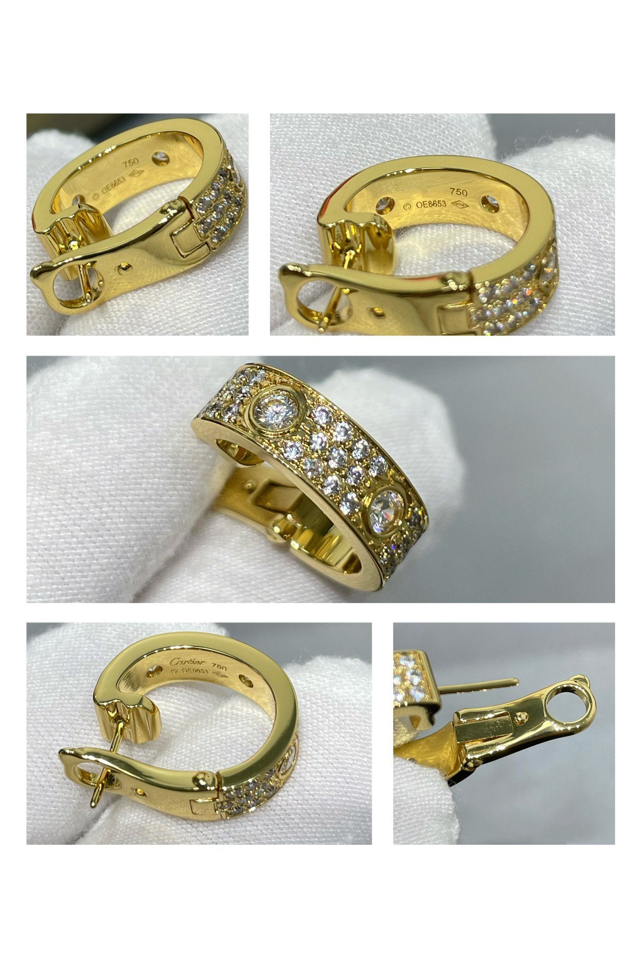 [Imperial] LOVE 5.5MM DIAMOND PAVED EARRINGS