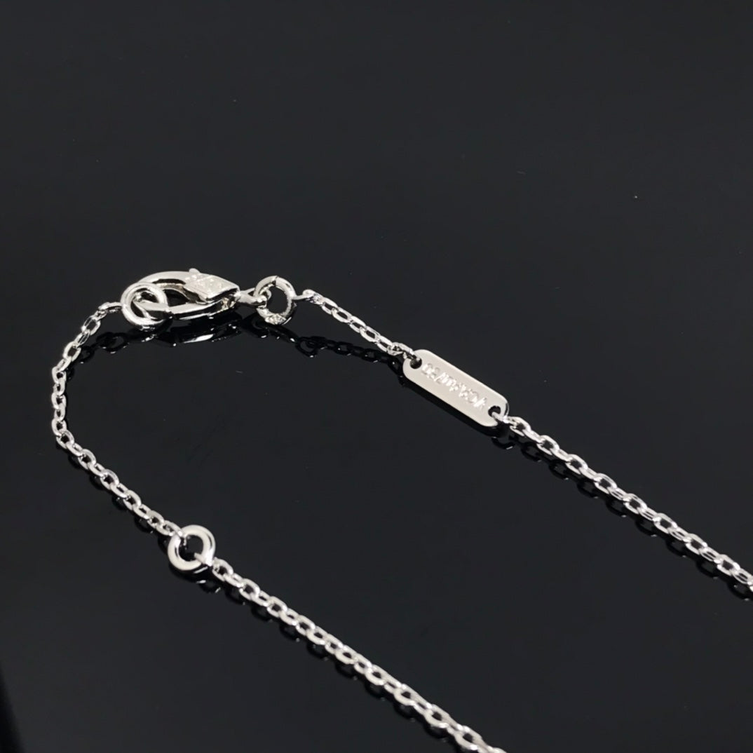 [Imperial] CLOVER PIETERSITE SILVER LONG NECKLACE