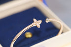 [Imperial] IDYLLE PINK GOLD OPEN BRACELET DIAMOND PAVED