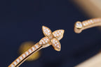 [Imperial] IDYLLE PINK GOLD OPEN BRACELET DIAMOND PAVED