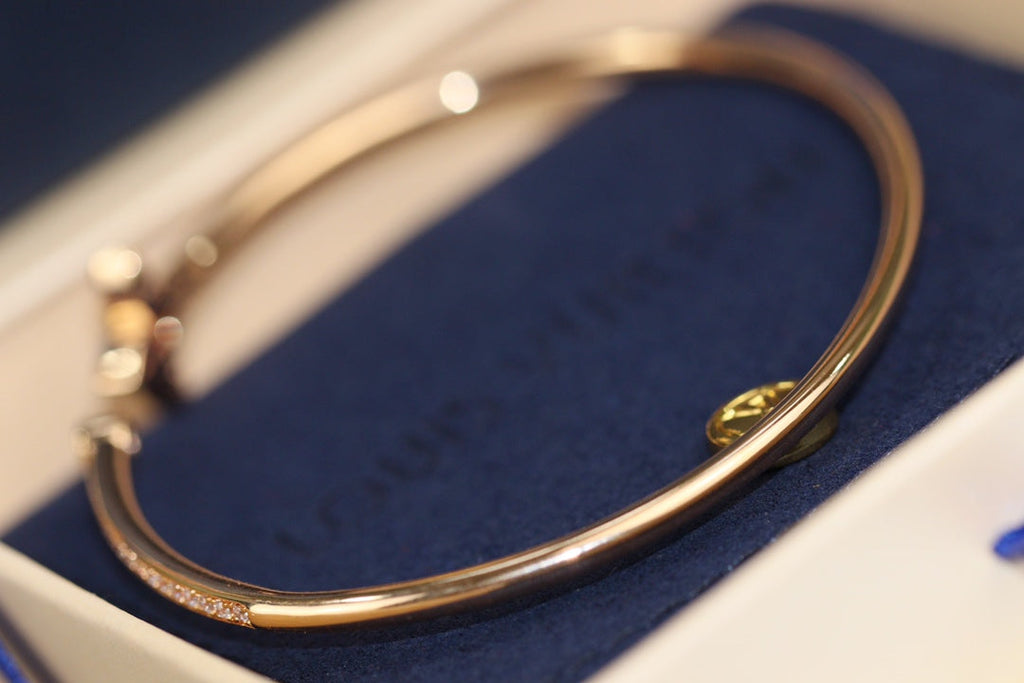[Imperial] IDYLLE PINK GOLD OPEN BRACELET DIAMOND PAVED